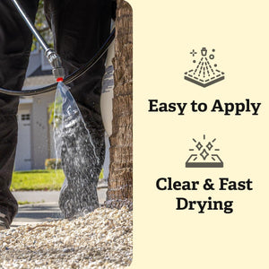 TerraLock is easy to apply. Terralock can be sprayed on gravel.